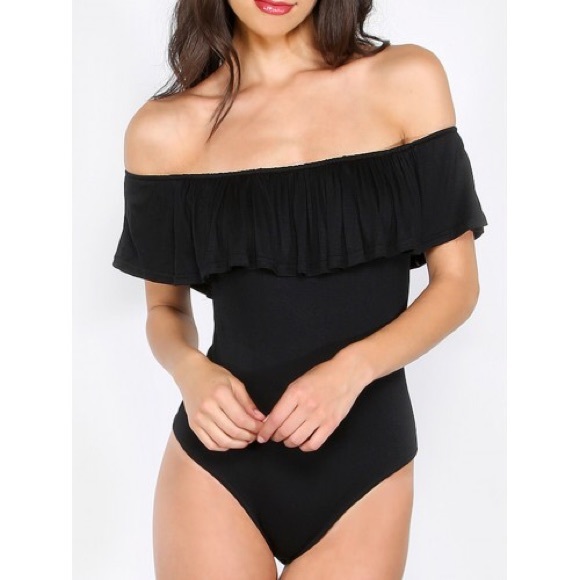 Black one piece swimsuit - Picture 3 of 5